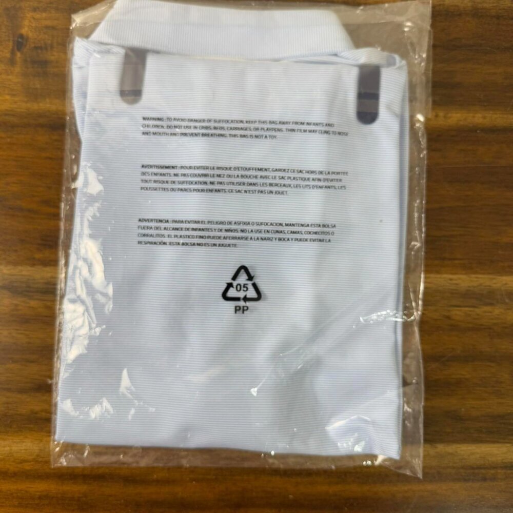 NWT Peter Millar Summer Comfort White Blue Large - Picture 3 of 3